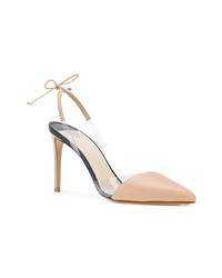 beige Leder Pumps von Francesco Russo