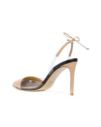 beige Leder Pumps von Francesco Russo