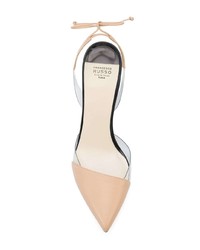 beige Leder Pumps von Francesco Russo