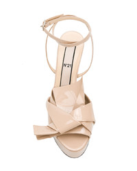 beige Leder Sandaletten von N°21