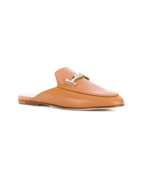 beige Leder Slipper von Tod's