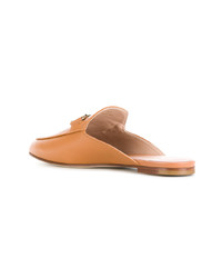 beige Leder Slipper von Tod's