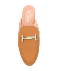 beige Leder Slipper von Tod's