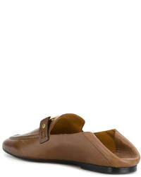 beige Leder Slipper von Isabel Marant