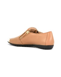 beige Leder Slipper von Giuseppe Zanotti Design