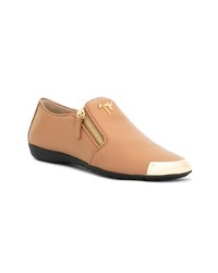 beige Leder Slipper von Giuseppe Zanotti Design