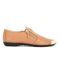 beige Leder Slipper von Giuseppe Zanotti Design