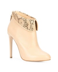 beige Leder Stiefeletten von Chloe Gosselin