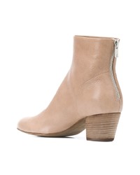 beige Leder Stiefeletten von Officine Creative