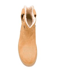 beige Leder Stiefeletten von Golden Goose Deluxe Brand