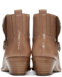 beige Leder Stiefeletten von Sophia Webster