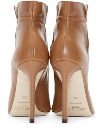 beige Leder Stiefeletten von Jimmy Choo