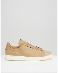 beige Leder Turnschuhe von adidas