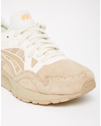 beige Leder Turnschuhe von Asics