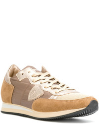 beige Leder Turnschuhe von Philippe Model