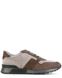 beige Leder Turnschuhe von Tod's