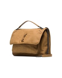 beige Leder Umhängetasche von Saint Laurent