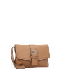 beige Leder Umhängetasche von Esprit