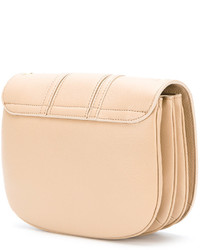 beige Leder Umhängetasche von See by Chloe