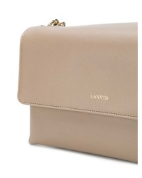 beige Leder Umhängetasche von Lanvin