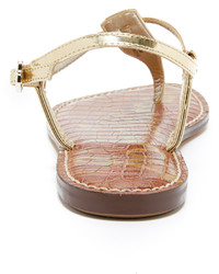 beige Leder Zehentrenner von Sam Edelman