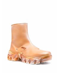 beige Lederarbeitsstiefel von Rombaut