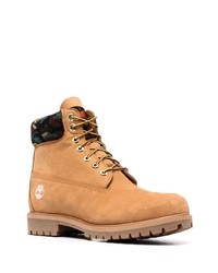 beige Lederarbeitsstiefel von Timberland