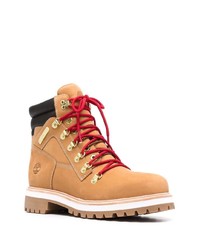 beige Lederarbeitsstiefel von Timberland