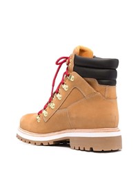 beige Lederarbeitsstiefel von Timberland