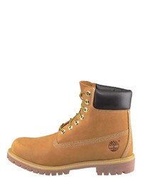 beige Lederarbeitsstiefel von Timberland