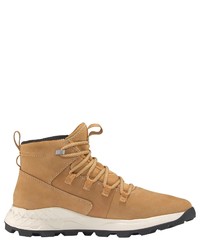 beige Lederarbeitsstiefel von Timberland