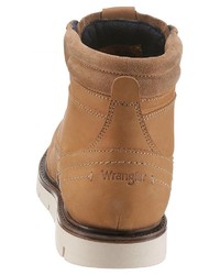 beige Lederarbeitsstiefel von Wrangler