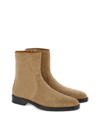 beige Lederfreizeitstiefel von Ferragamo