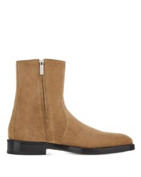 beige Lederfreizeitstiefel von Ferragamo