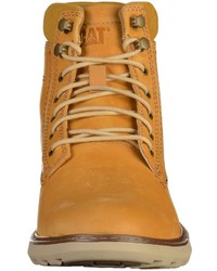 beige Lederfreizeitstiefel von Caterpillar