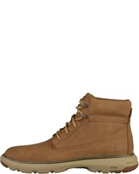 beige Lederfreizeitstiefel von Caterpillar