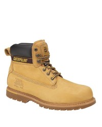 beige Lederfreizeitstiefel von Caterpillar