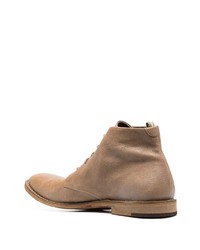 beige Lederfreizeitstiefel von Officine Creative