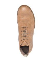 beige Lederfreizeitstiefel von Officine Creative