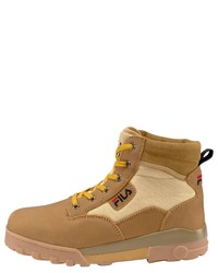 beige Lederfreizeitstiefel von Fila