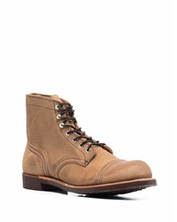 beige Lederfreizeitstiefel von Red Wing Shoes