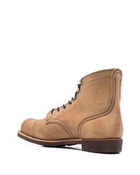 beige Lederfreizeitstiefel von Red Wing Shoes