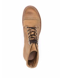 beige Lederfreizeitstiefel von Red Wing Shoes