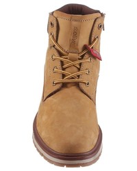 beige Lederfreizeitstiefel von s.Oliver