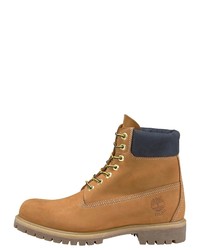 beige Lederfreizeitstiefel von Timberland