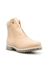 beige Lederfreizeitstiefel von A-Cold-Wall*