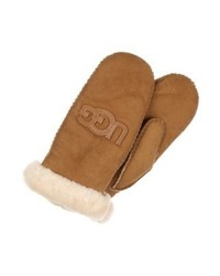 beige Lederhandschuhe von UGG