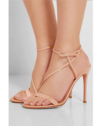 beige Ledersandalen von Gianvito Rossi