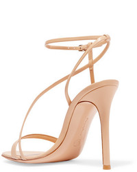 beige Ledersandalen von Gianvito Rossi