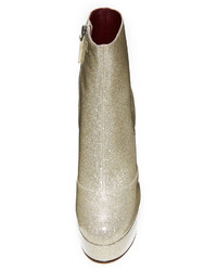 beige Lederstiefel von Marc Jacobs